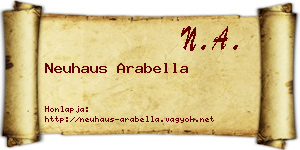 Neuhaus Arabella névjegykártya